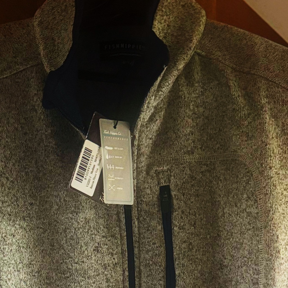 NWT Fish Hippie Banyon Fleece Vest - Picture 4 of 4